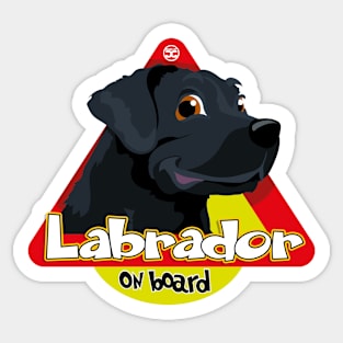 Labrador on Board - Black Sticker